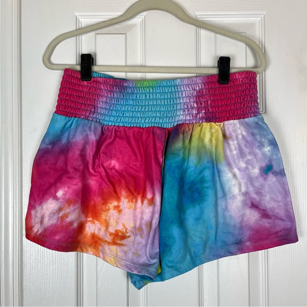 Torrid Sleep Colorful Tie Dye Pull-On Smocked Waist Loungewear Shorts - Picture 4 of 6